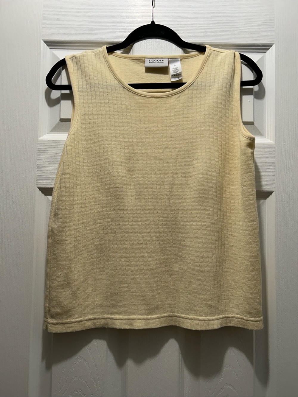 Yellow Ribbed Sleeveless Top